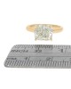 GIA Certified Cushion Cut Diamond Solitaire Ring in 18KY